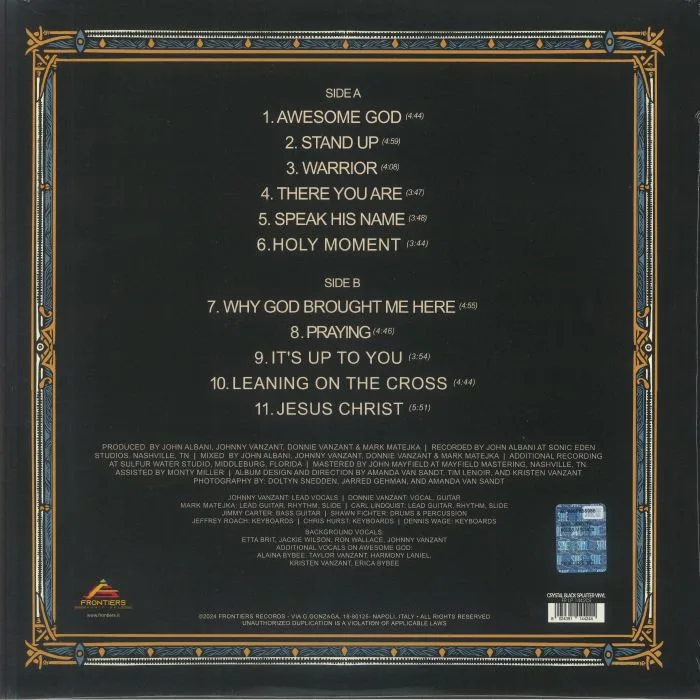 Back cover — VAN ZANT — Always Look Up