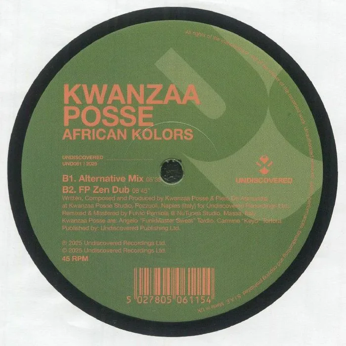 Back cover — KWANZAA POSSE — African Kolors