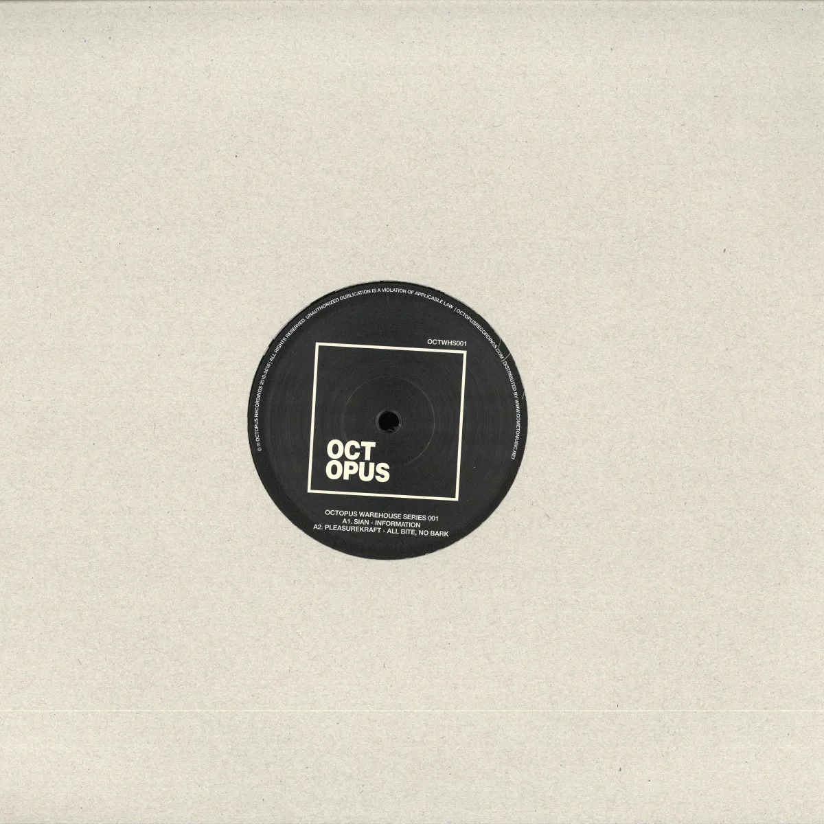 Back cover — Octopus Recordings — Warehouse Series 001