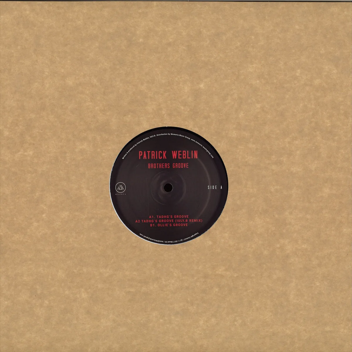 Back cover — Patrick Weblin — Brothers Groove
