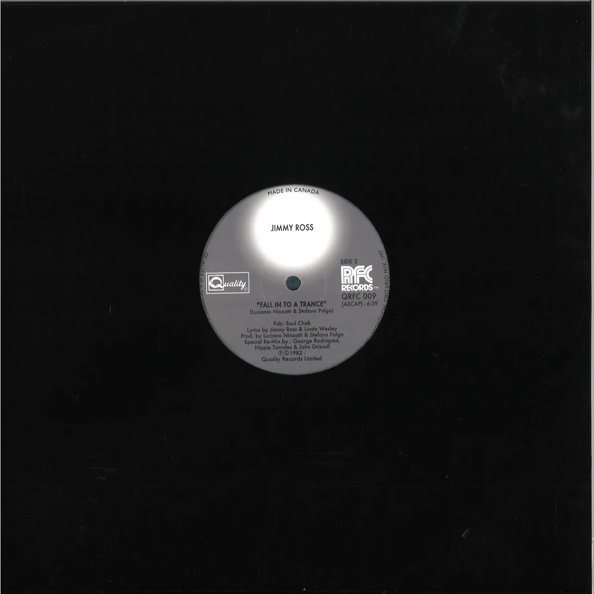 Back cover — Jimmy Ross — FALL INTO A TRANCE EP