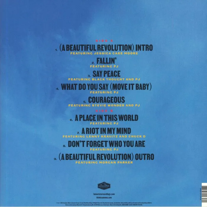 Back cover — COMMON — A Beautiful Revolution