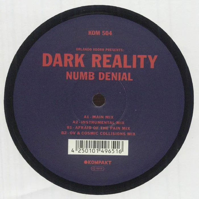 Front cover — Orlando VOORN presents DARK REALITY — Numb Denial
