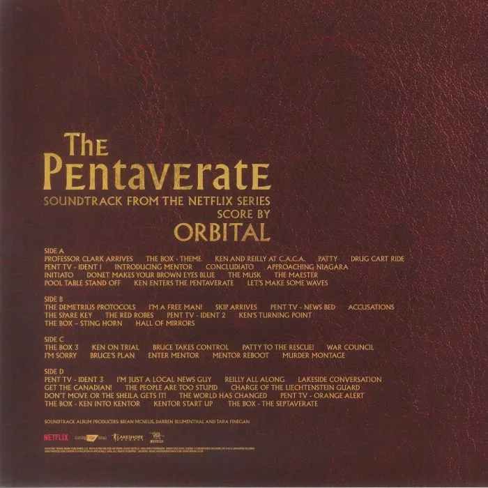 Обратная сторона обложки — ORBITAL — The Pentaverate (Soundtrack)