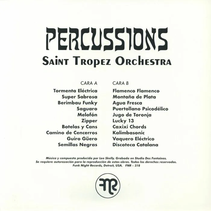 Обратная сторона обложки — SAINT TROPEZ ORCHESTRA — Percussions