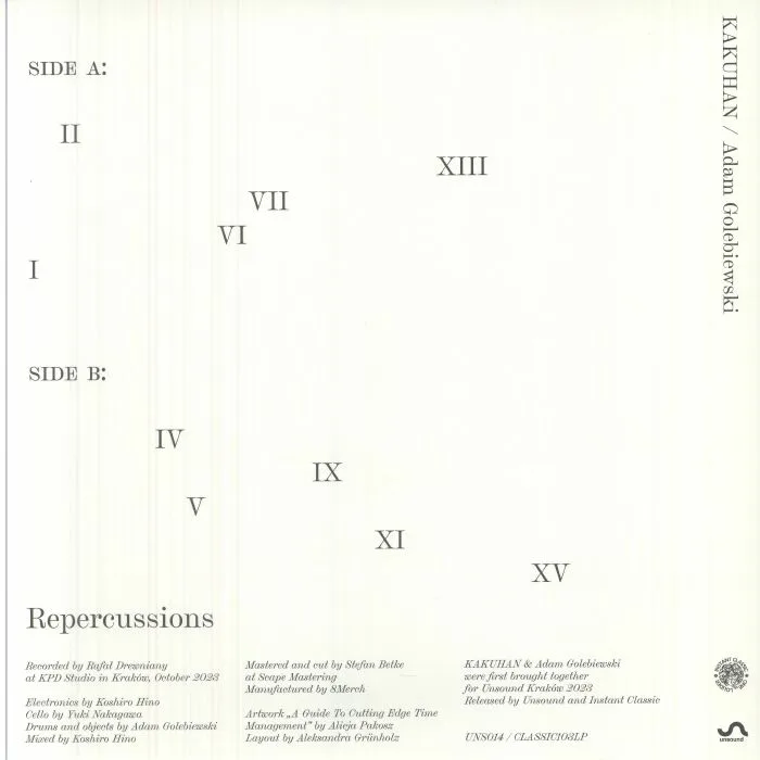 Обратная сторона обложки — KAKUHAN / ADAM GOLEBIEWSKI — Repercussions