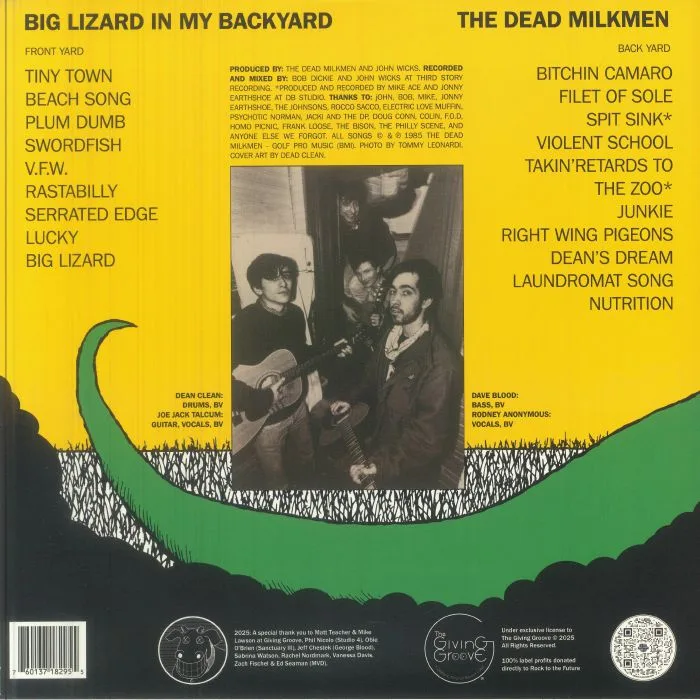 Back cover — The DEAD MILKMEN — Big Lizard In My Backyard (40th Anniversary Edition)