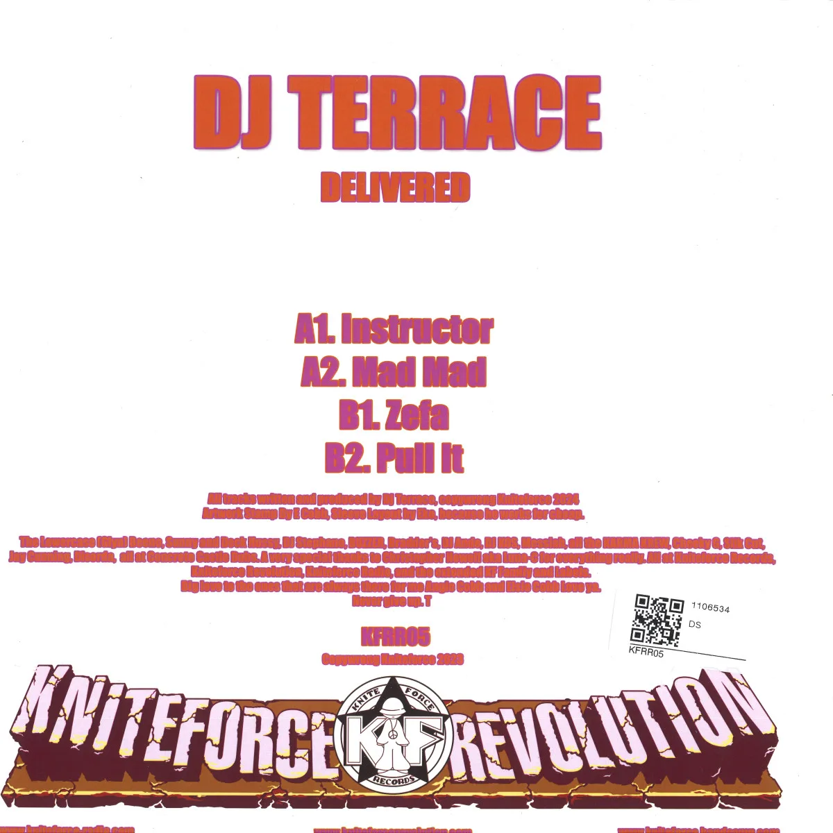 Back cover — Dj Terrace — Delivered EP