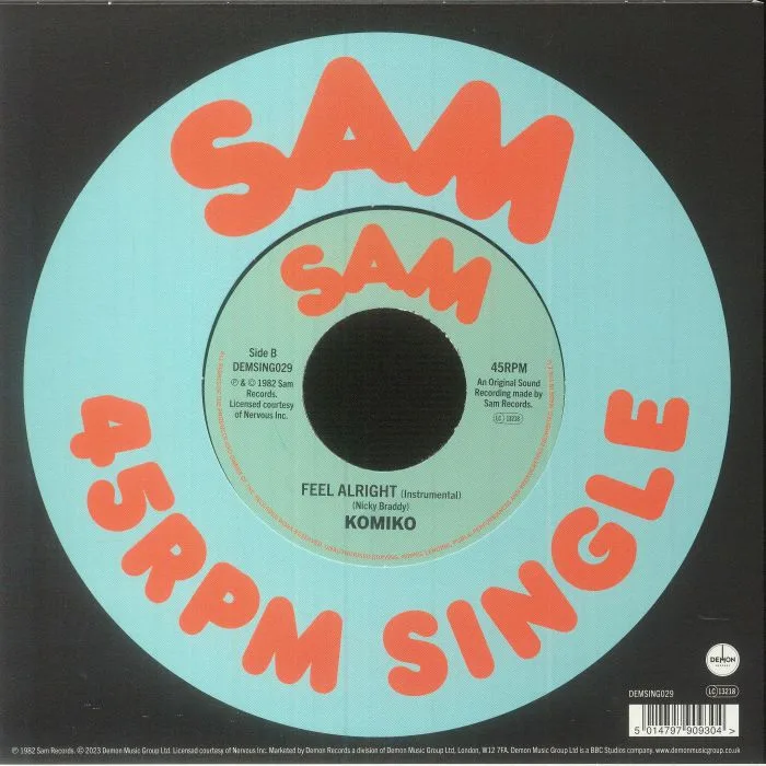 Back cover — KOMIKO — Feel Alright
