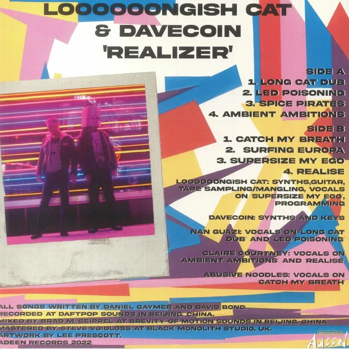 Back cover — LOOOOOONGISH CAT / DAVECOIN — Realizer