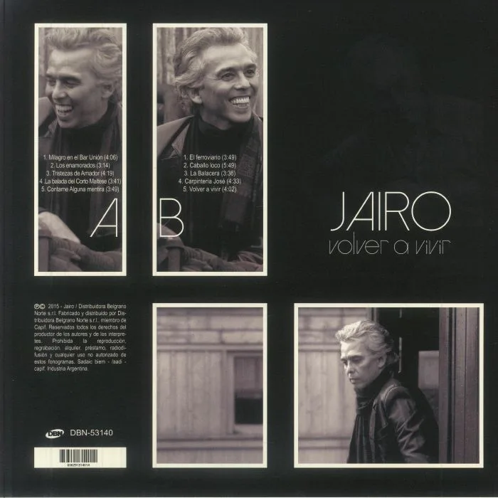 Обратная сторона обложки — JAIRO — Volver A Vivir