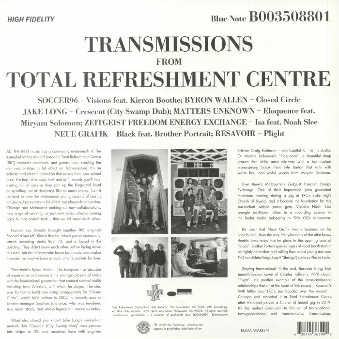 Back cover — VARIOUS — Transmissions From Total Refreshment Centre