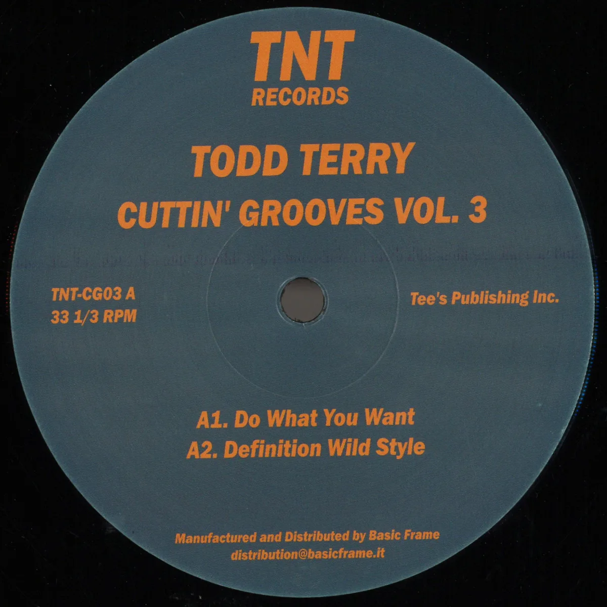 Лицевая сторона обложки — Todd Terry — Cuttin' Grooves Vol. 3
