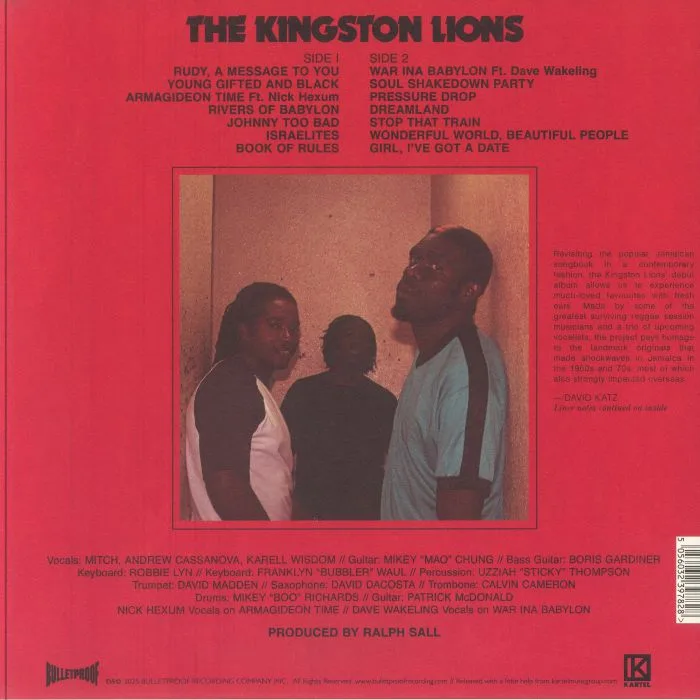 Back cover — The KINGSTON LIONS — The Kingston Lions