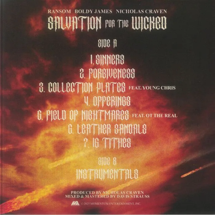 Back cover — RANSOM / BOLDY JAMES / NICHOLAS CRAVEN — Salvation For The Wicked