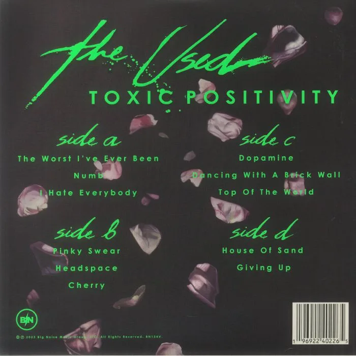 Back cover — The USED — Toxic Positivity