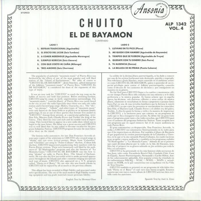 Back cover — CHUITO EL DE BAYAMON — Chuito El De Bayamon Vol 4