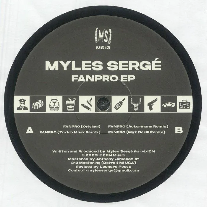 Лицевая сторона обложки — Myles SERGE / TOXIDO MASK / ACKERMANN / MYK DERILL — Fanpro EP