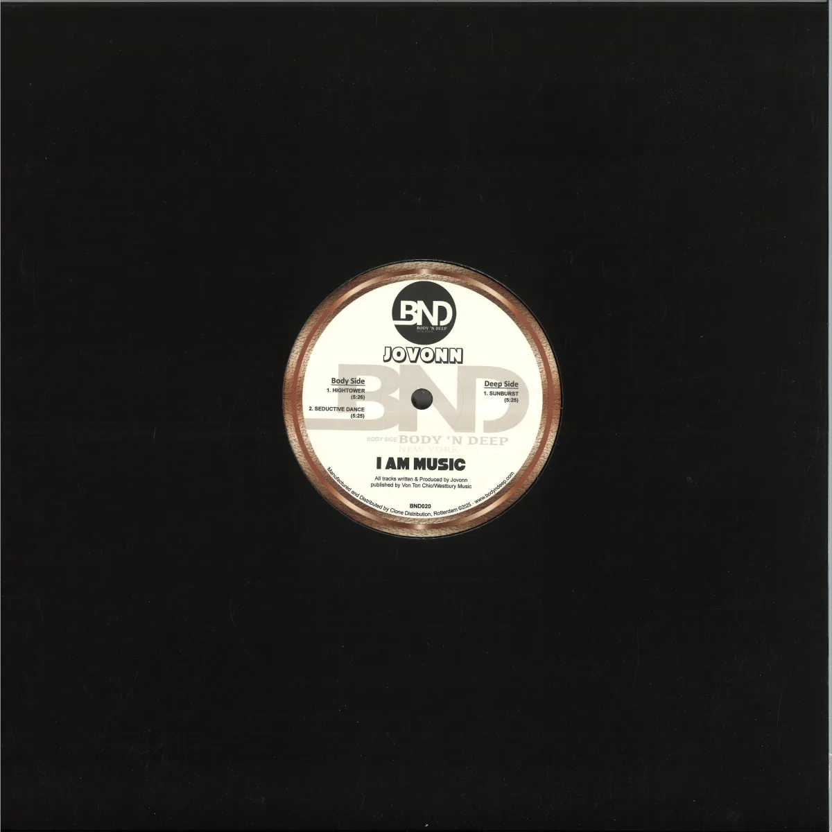 Back cover — Jovonn — I Am Music EP