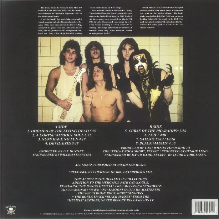 Back cover — MERCYFUL FATE — The Beginning (reissue)