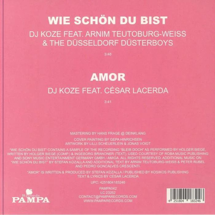 Обратная сторона обложки — DJ KOZE — Wie Schon Du Bist