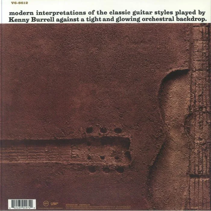 Back cover — Kenny BURRELL — Guitar Forms (Acoustic Sounds Series)
