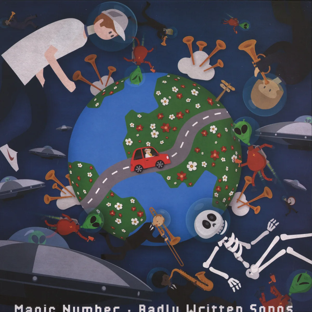 Front cover — Magic Number — Badly Written Songs LP