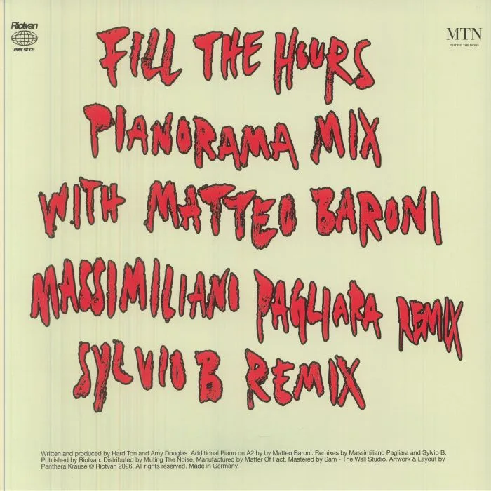 Back cover — HARD TON / AMY DOUGLAS — Fill The Hours