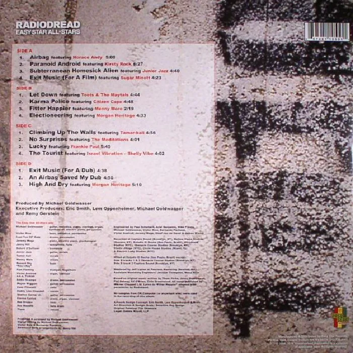 Обратная сторона обложки — EASY STAR ALL STARS — Radiodread