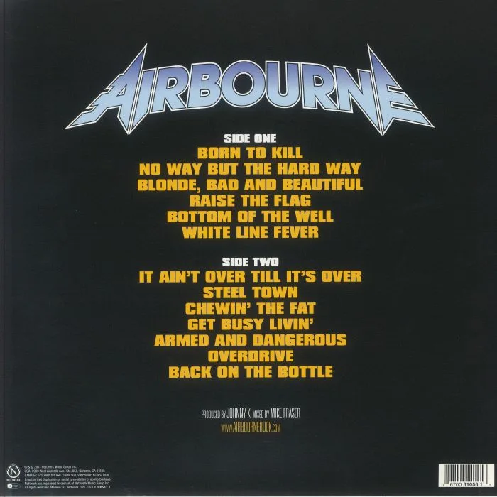 Обратная сторона обложки — AIRBOURNE — No Guts No Glory