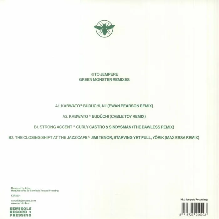 Back cover — Kito JEMPERE — Green Monster Remixes