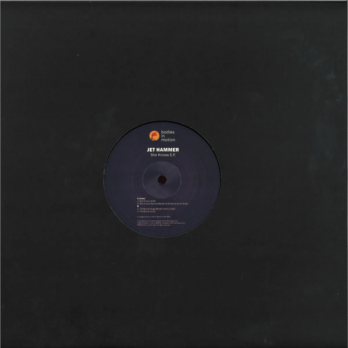 Обратная сторона обложки — Jet Hammer — She Knows EP