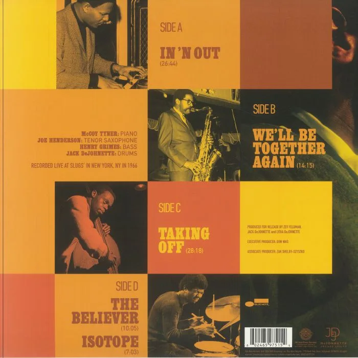 Обратная сторона обложки — McCoy TYNER / JOE HENDERSON — Forces Of Nature: Live At Slugs