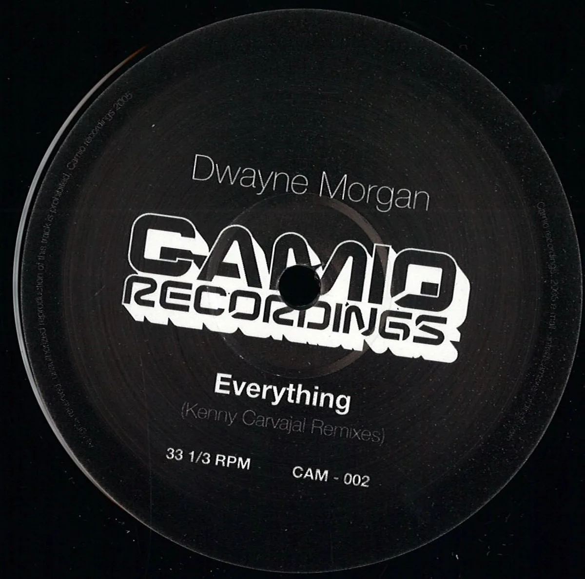 Front cover — Dwayne Morgan — Everything (Kenny Carvajal Remixes)