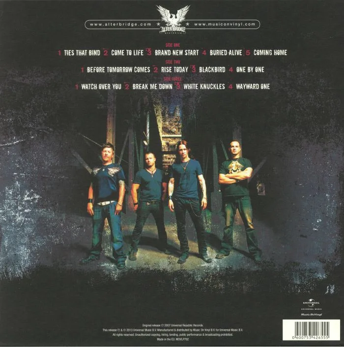 Back cover — ALTER BRIDGE — Blackbird