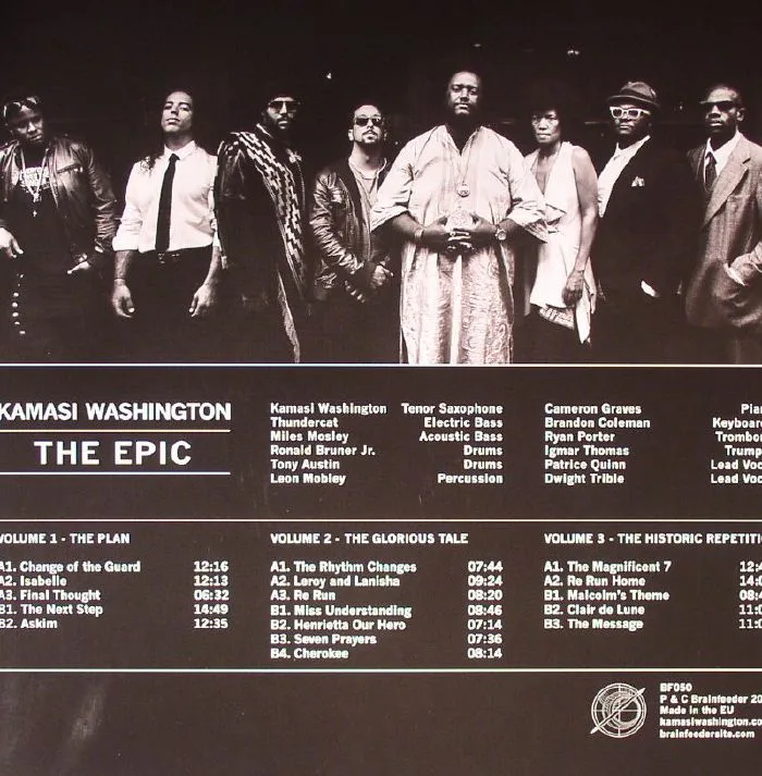 Обратная сторона обложки — Kamasi WASHINGTON — The Epic: Volume 1 2 & 3