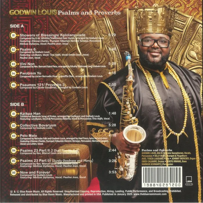 Обратная сторона обложки — Godwin LOUIS — Psalms & Proverbs