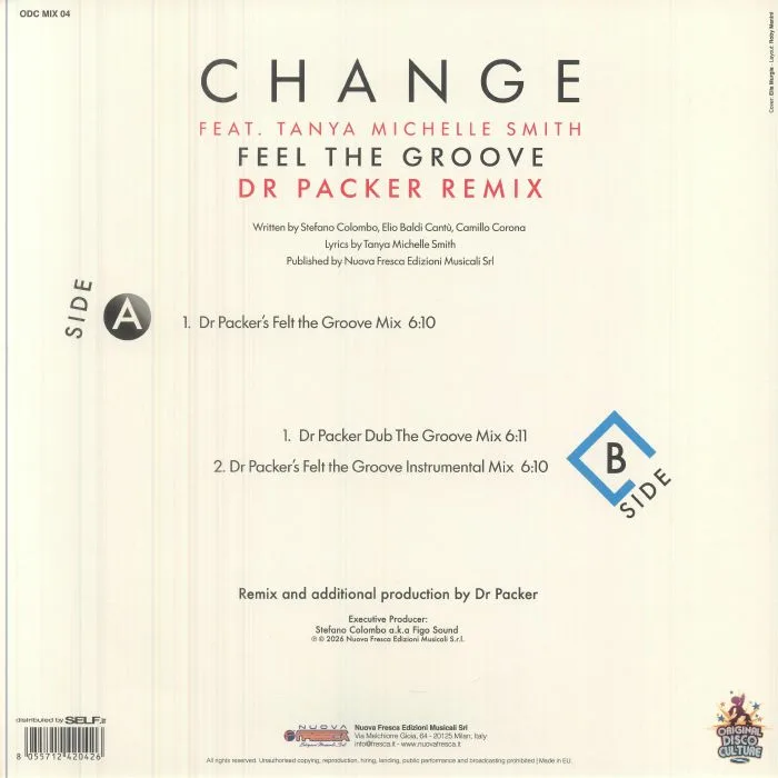 Обратная сторона обложки — CHANGE feat TANYA MICHELLE SMITH — Feel The Groove (remixes)