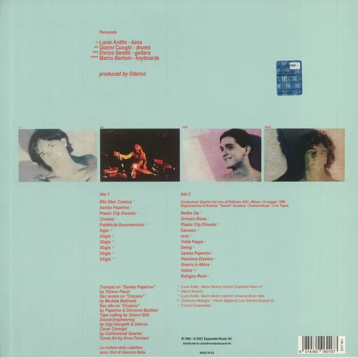Back cover — CONFUSIONAL QUARTET — Confusional Quartet (Special Edition)