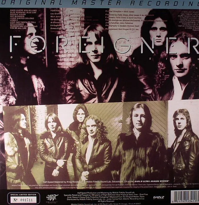 Back cover — FOREIGNER — Double Vision