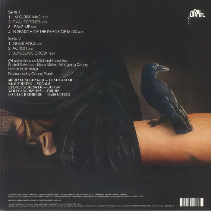 Back cover — SCORPIONS — Lonesome Crow (60th Anniversary Edition)