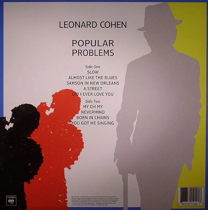 Back cover — Leonard COHEN — Popular Problems