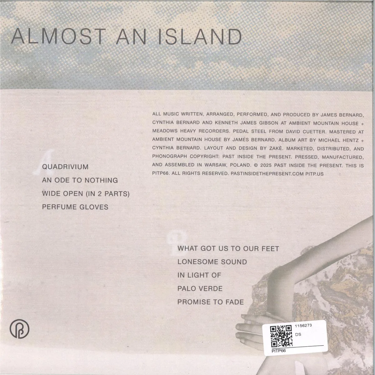 Обратная сторона обложки — Almost An Island — ALMOST AN ISLAND