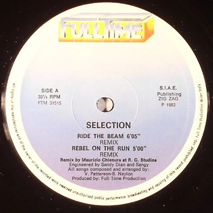 Front cover — SELECTION — Ride The Beam (remix)