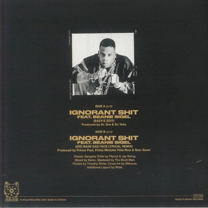 Back cover — JAY Z feat BEANIE SIGEL — Classic Gangster Edits: Ignorant Shit