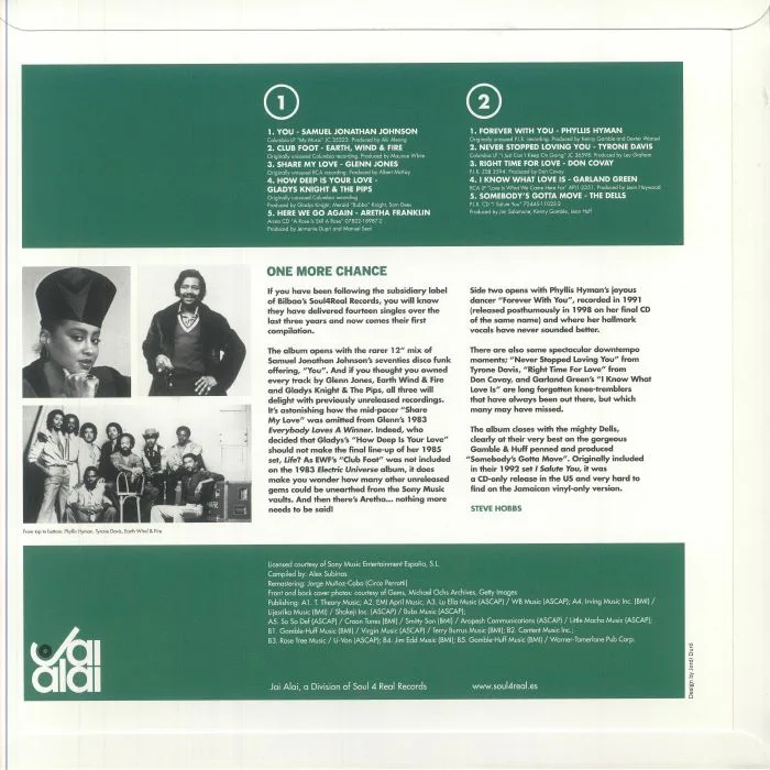 Back cover — VARIOUS — One More Chance