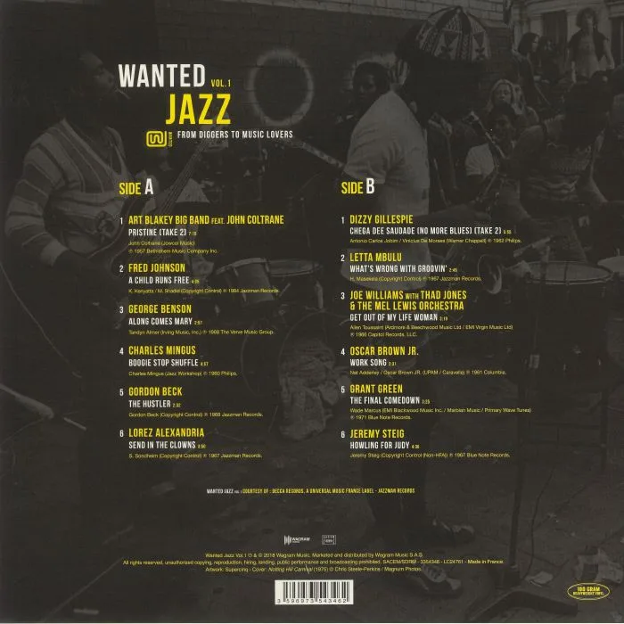 Back cover — VARIOUS — Wanted Jazz Vol 1 (reissue)
