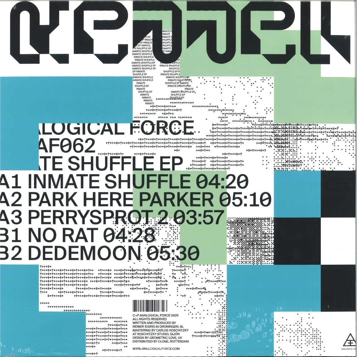 Back cover — Kettel — Inmate Shuffle EP