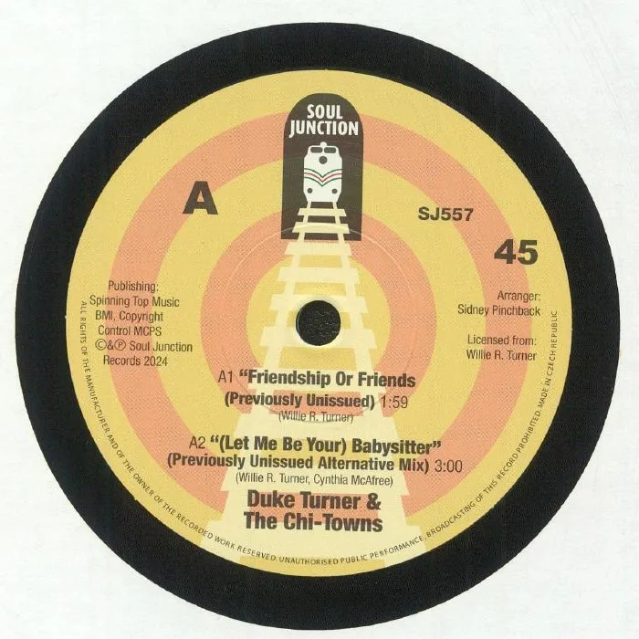 Front cover — Duke TURNER / THE CHI TOWNS — Friendship Or Friends