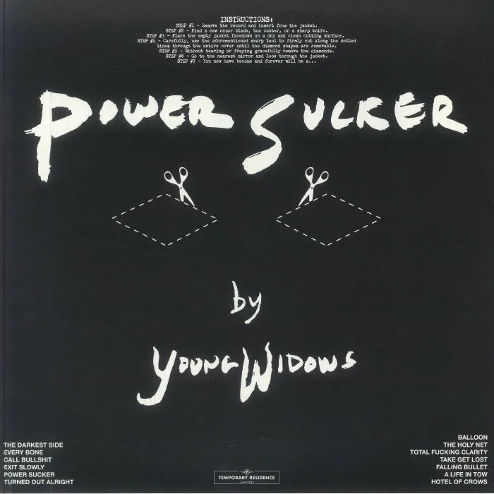 Обратная сторона обложки — YOUNG WIDOWS — Power Sucker